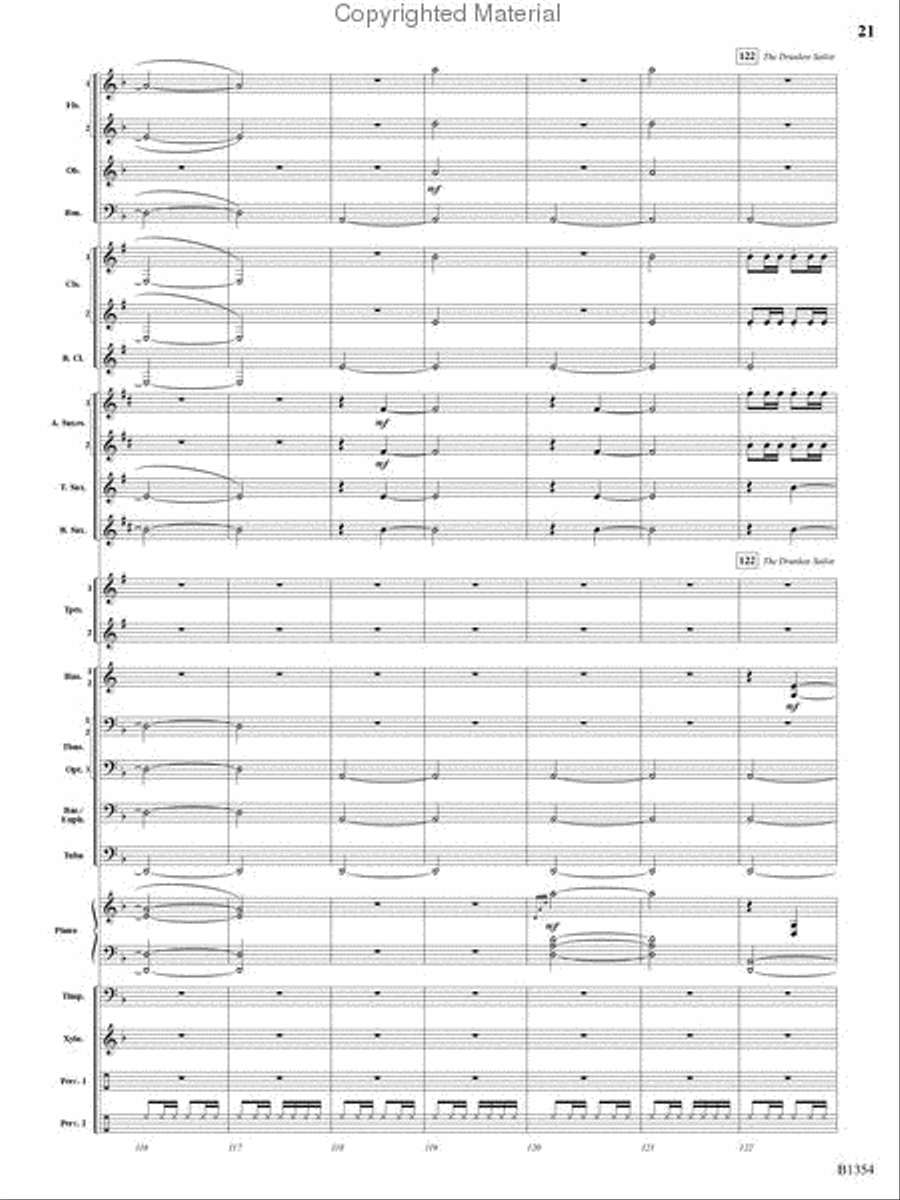 Buccaneer Hornpipe Concert Band scores gallery preview page 20