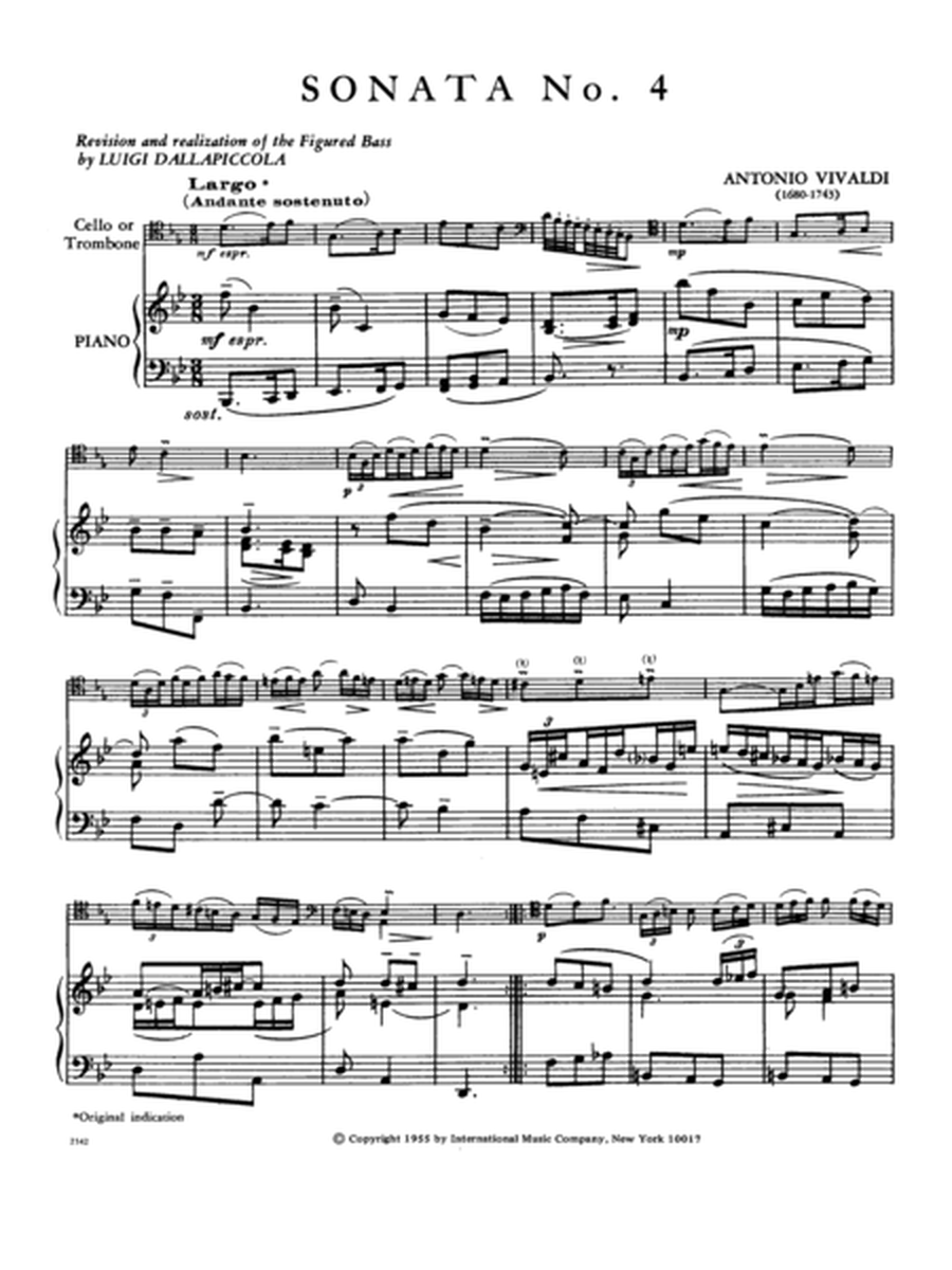 Sonata No. 4 In B Flat Major, Rv 45