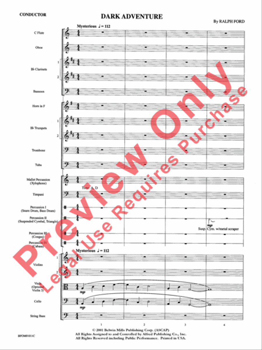 Dark Adventure Full Orchestra scores gallery preview page 4