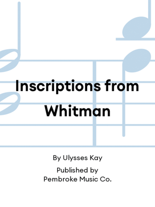 Inscriptions from Whitman