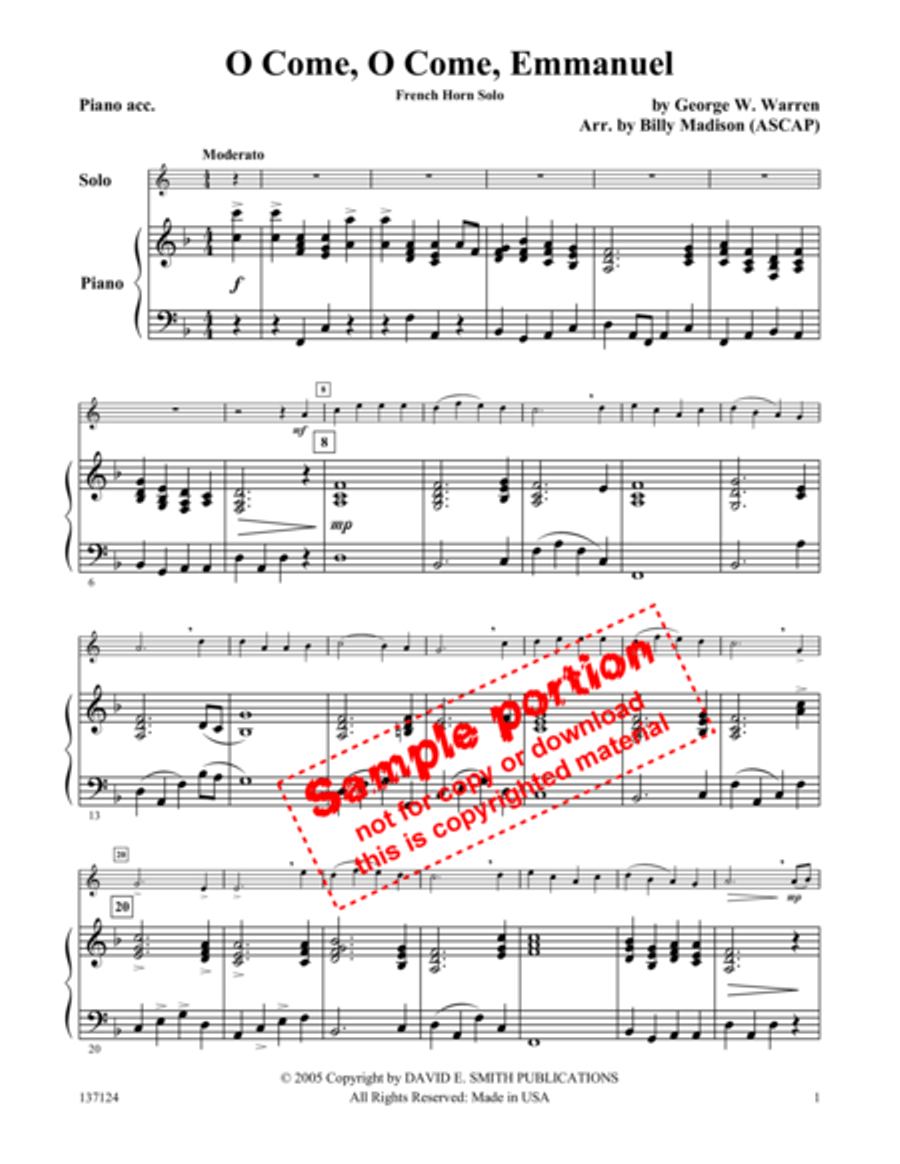 O Come, O Come Emmanuel O Come, O Come Emmanuel Horn Solo scores gallery preview page 2