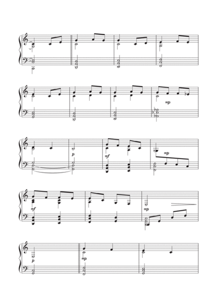 Peaceful Piano Solo Sheet Music "After The Rain" image number null