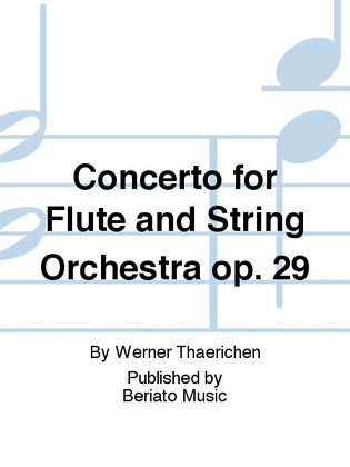 Book cover for Concerto for Flute and String Orchestra op. 29