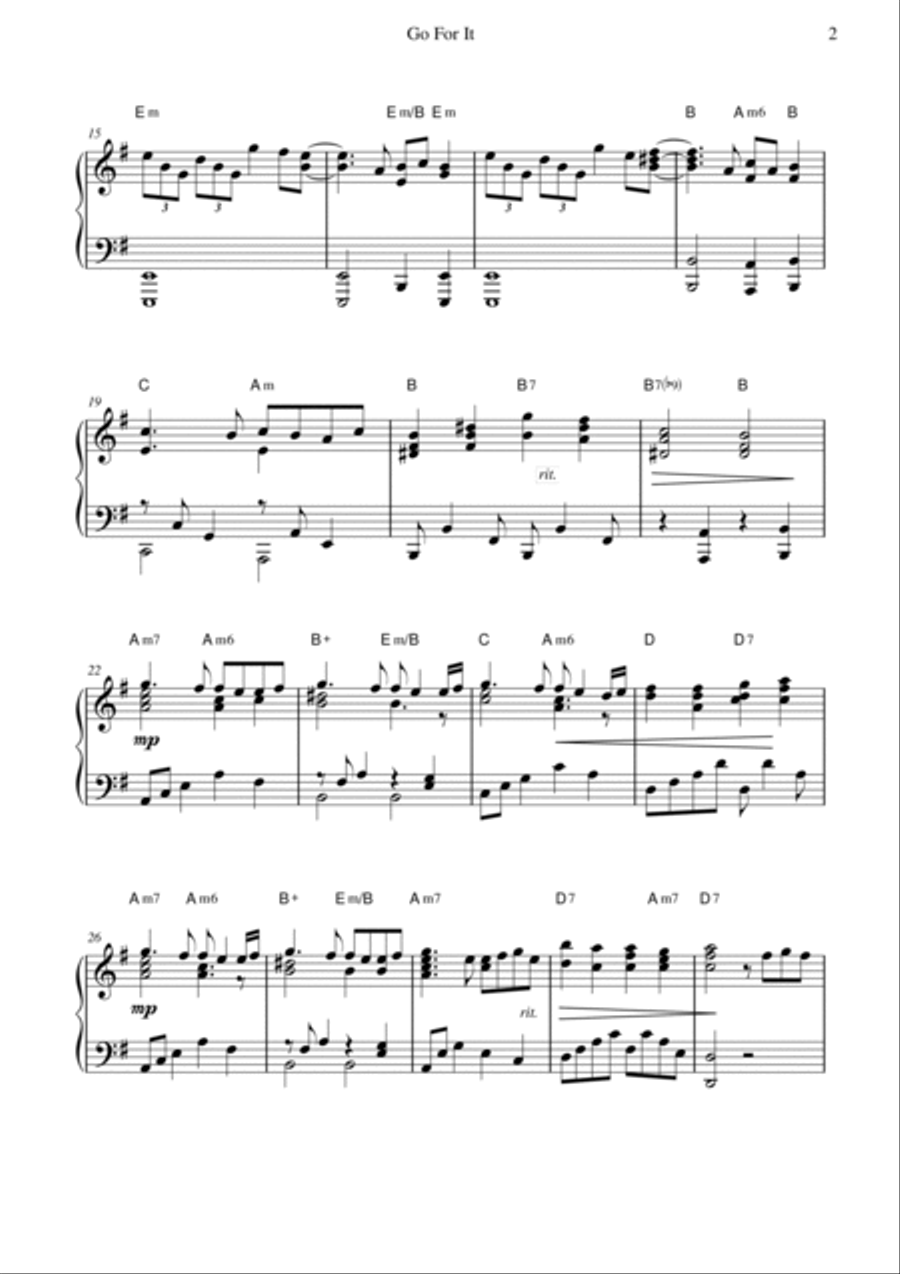 Go For It - Piano Solo Go For It - Piano Solo Piano Solo scores gallery preview page 3
