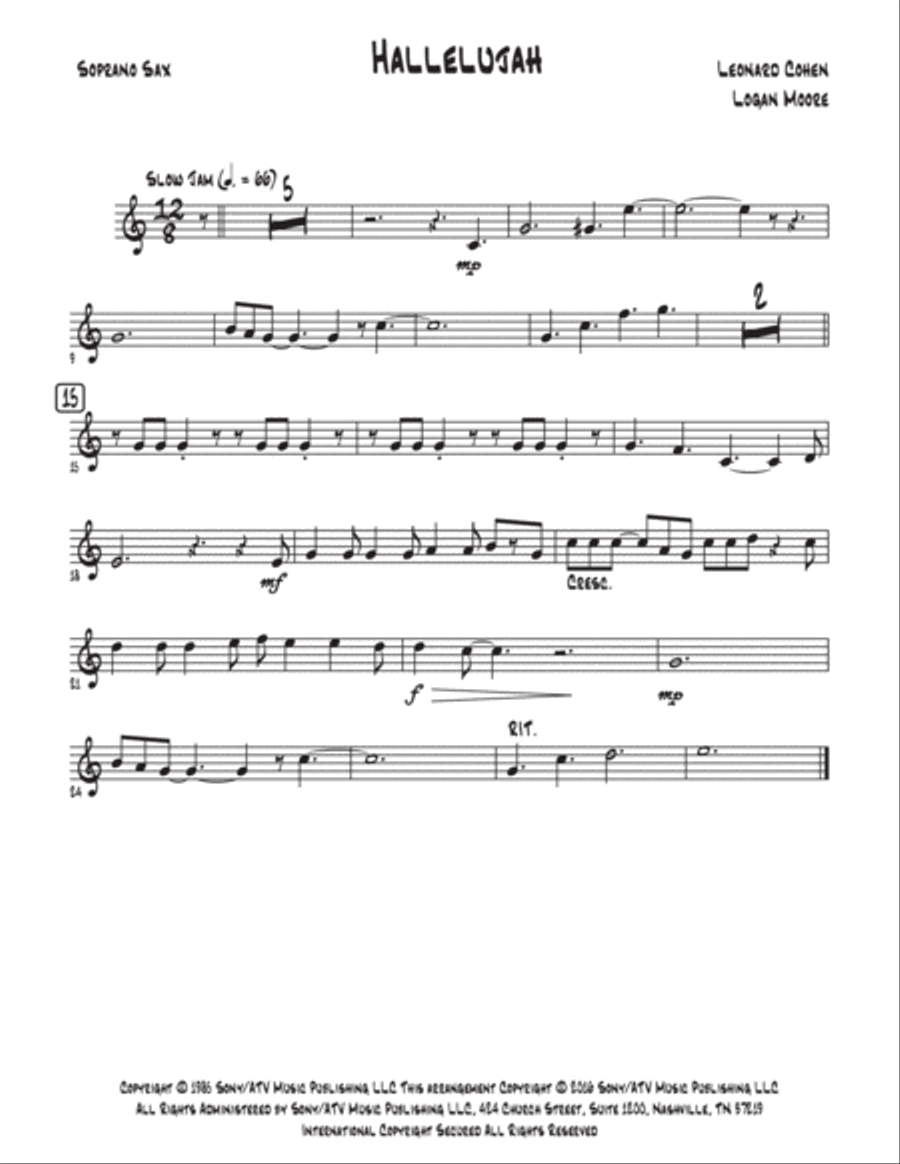 Hallelujah Woodwind Ensemble scores gallery preview page 5