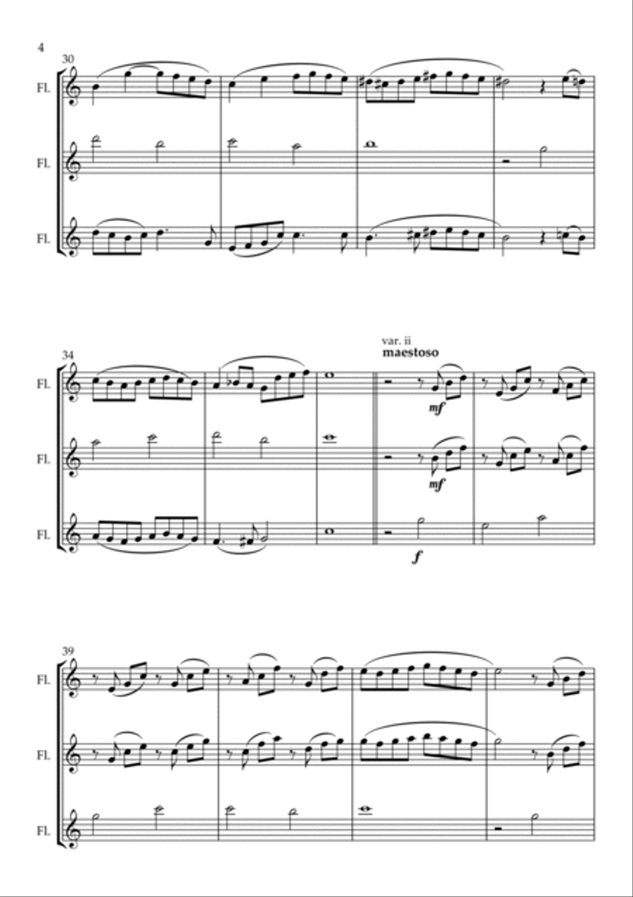 St Anne, (O God, Our Help In Ages Past), for Flute Trio Flute Trio scores gallery preview page 4
