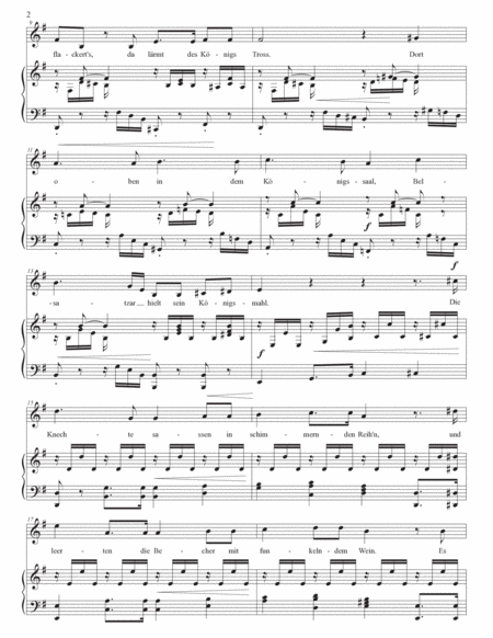 SCHUMANN: Belsatzar, Op. 57 (transposed to E minor)