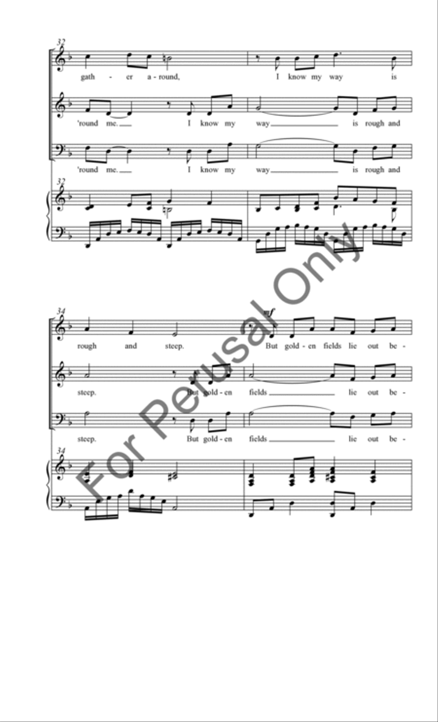 Poor Wayfaring Stranger 3-Part scores gallery preview page 7