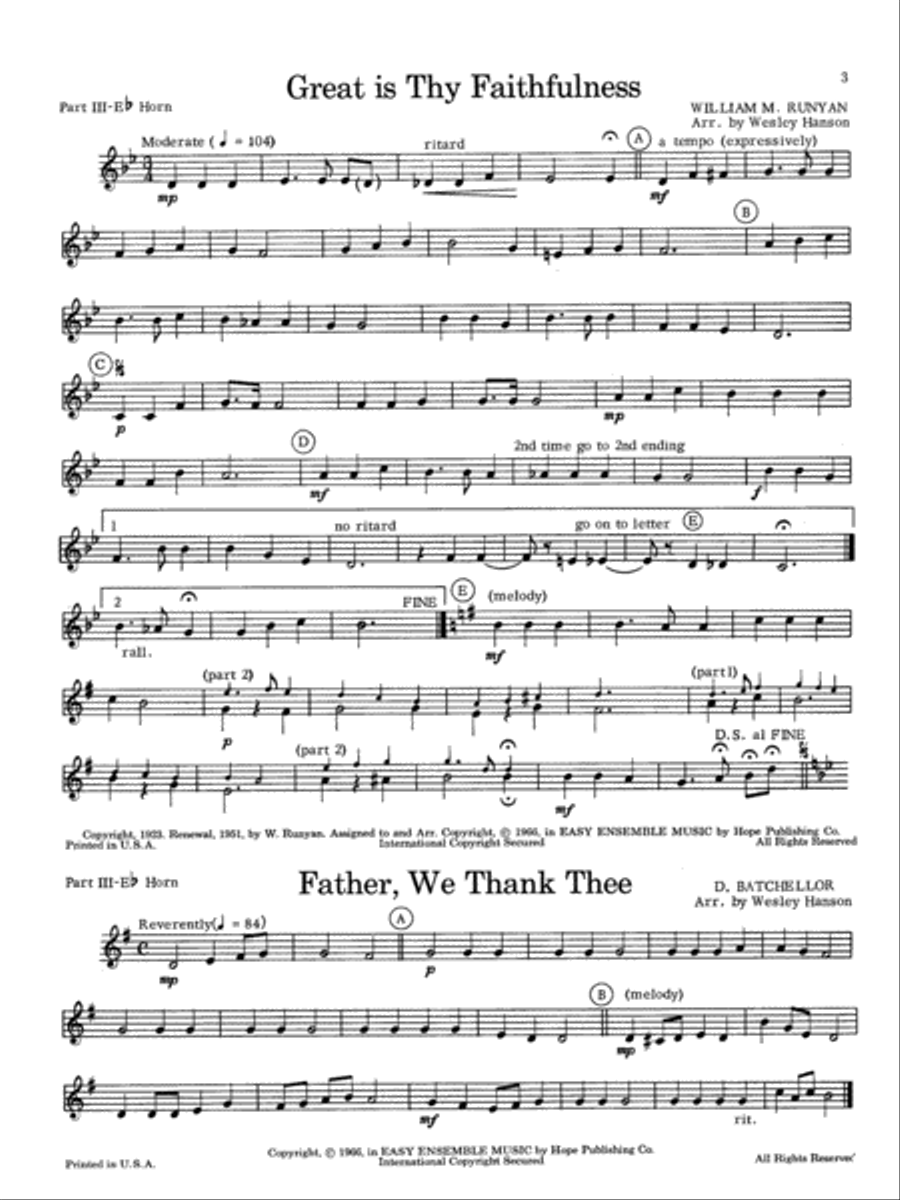 Easy Ensemble Music Horn scores gallery preview page 4