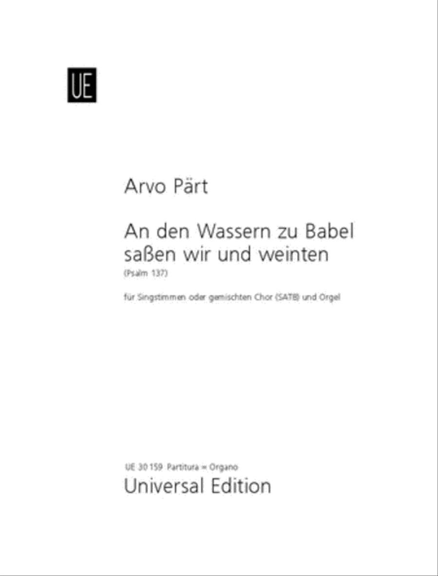 An Den Wassern Zu Babel 4-Part scores gallery preview page 1