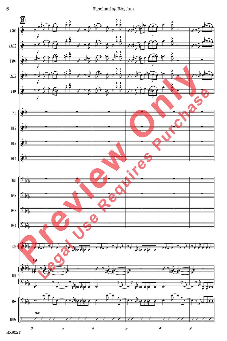 Fascinating Rhythm Jazz Ensemble scores gallery preview page 6