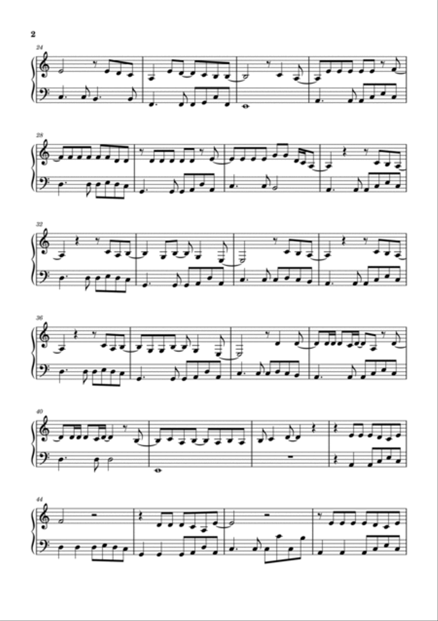 Flowers Easy Piano scores gallery preview page 2