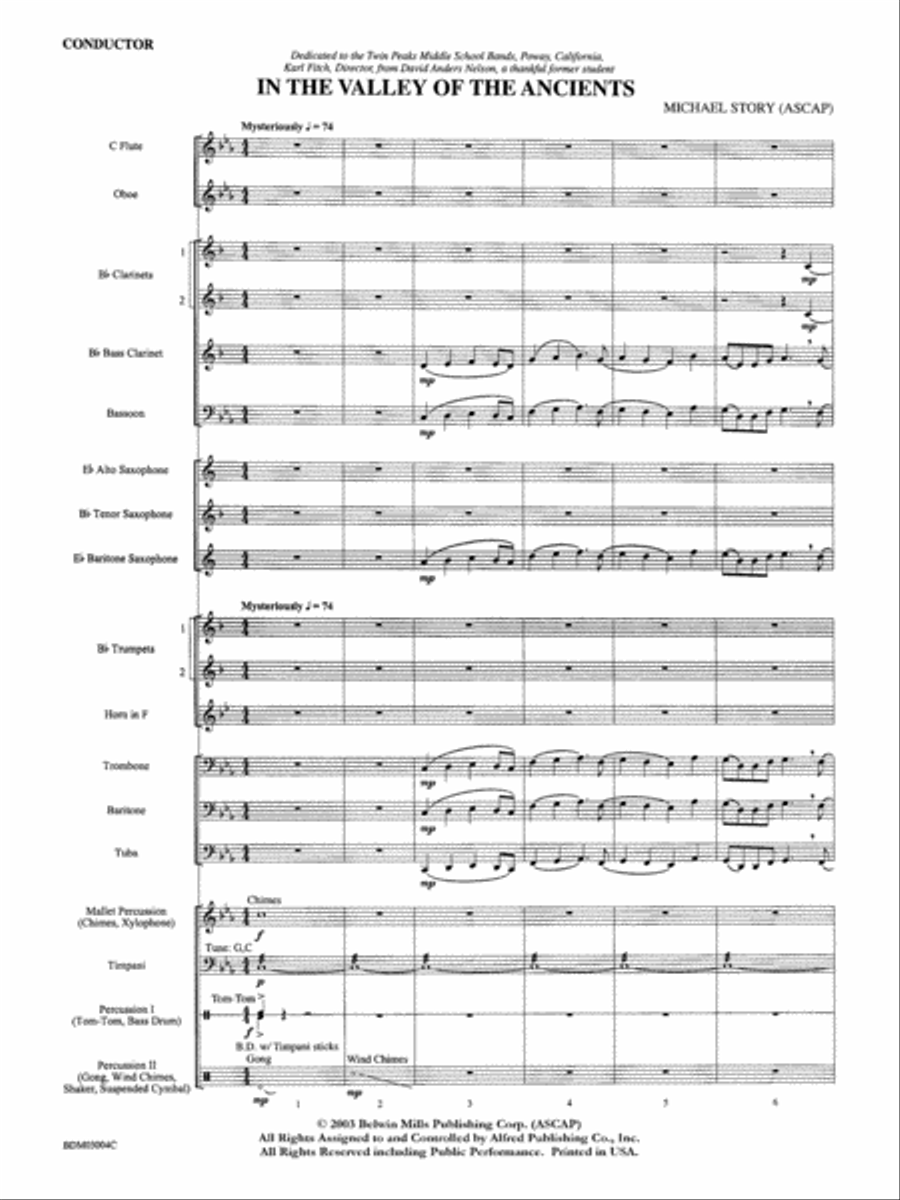 In the Valley of the Ancients: Score Concert Band scores gallery preview page 2