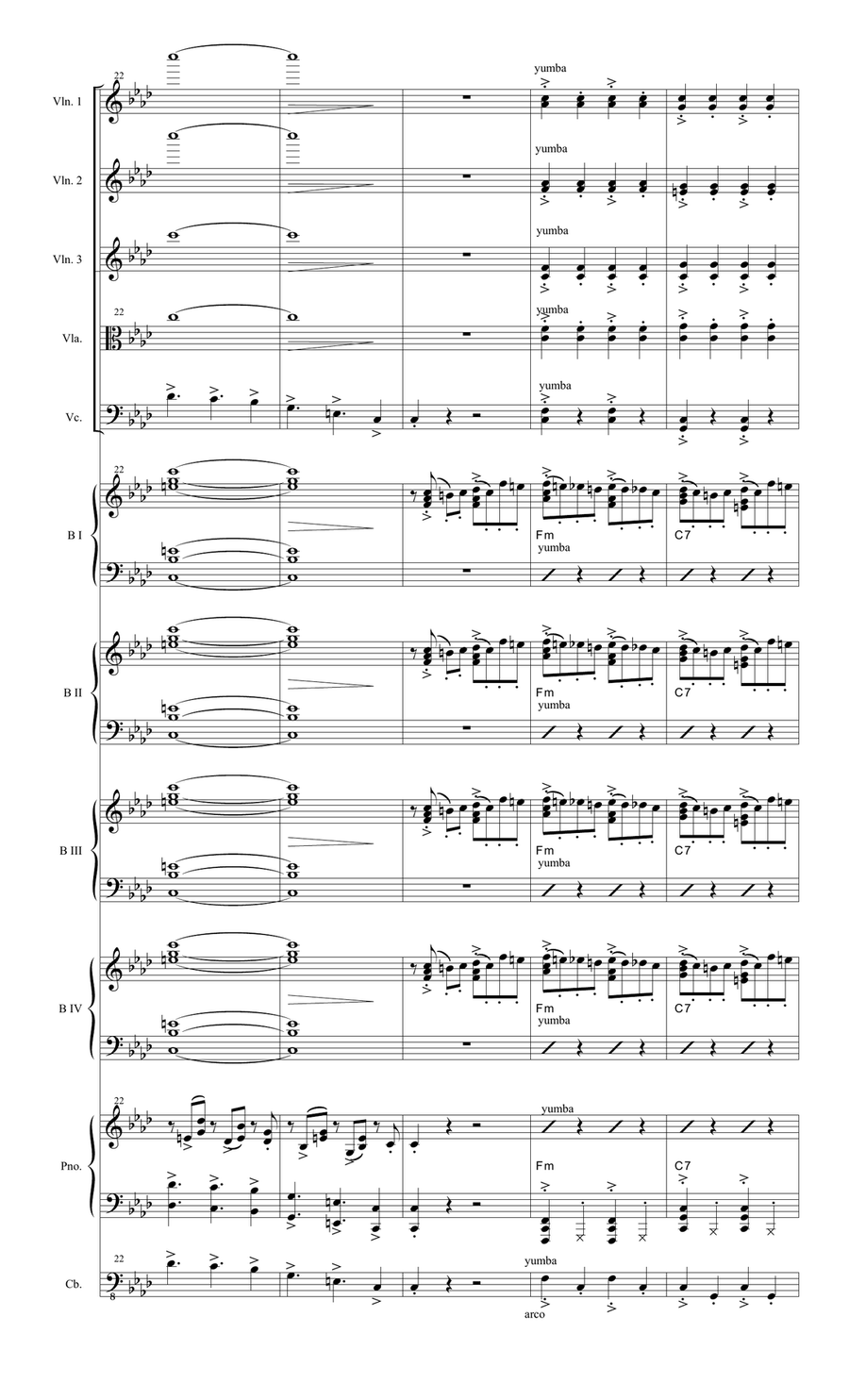 Locura Tanguera (Tango) transcription for orquesta típica - individual parts Full Orchestra scores gallery preview page 6
