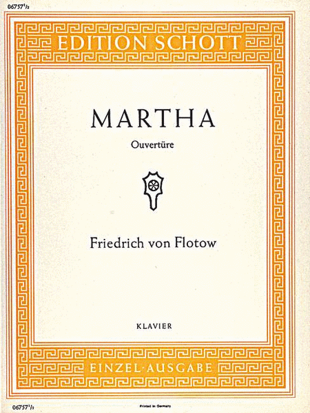 Martha Overture Piano Solo