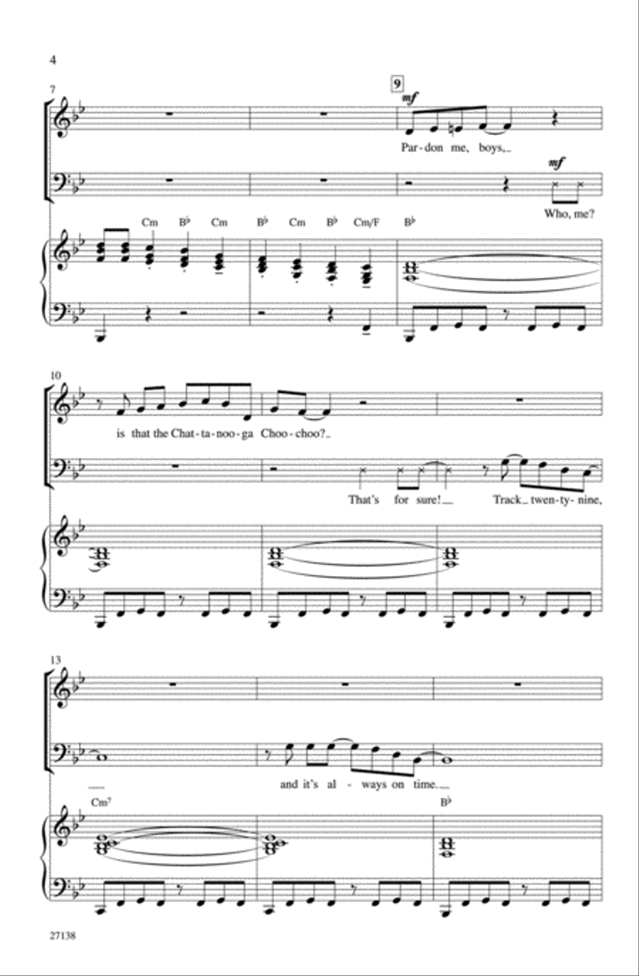 All Aboard! 4-Part scores gallery preview page 3