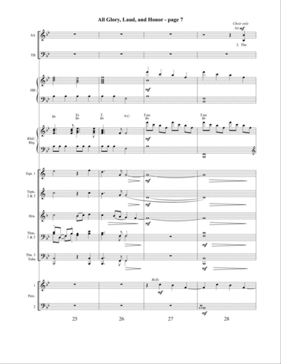 All Glory, Laud, and Honor 4-Part scores gallery preview page 8
