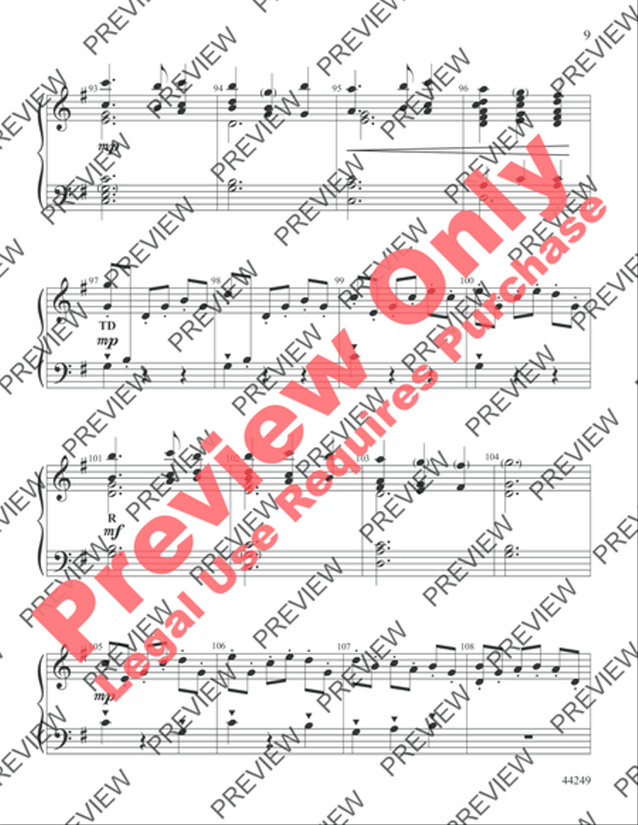 Variations on Easter Hymn Handbell Choir scores gallery preview page 9