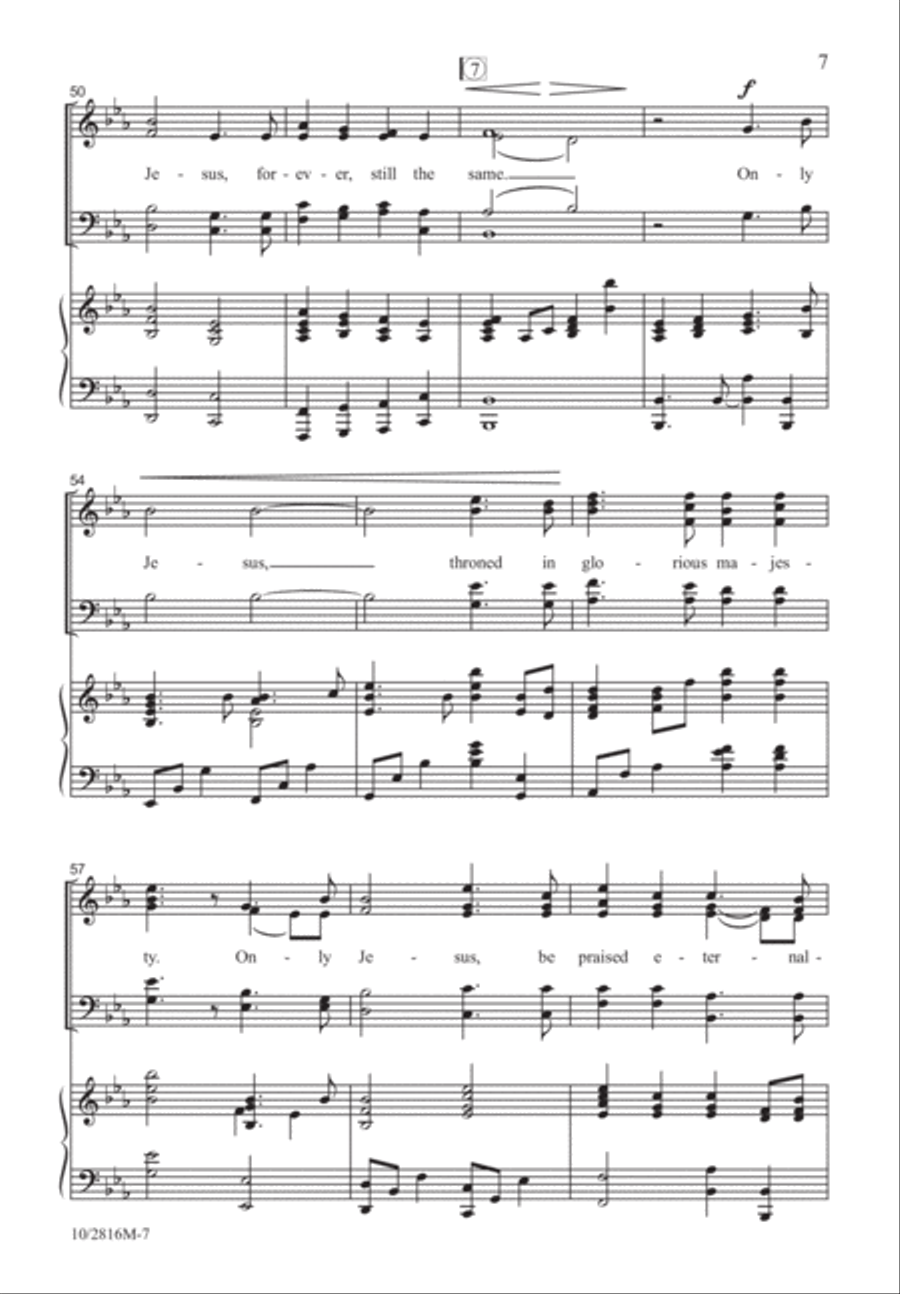 Only Jesus 4-Part scores gallery preview page 8