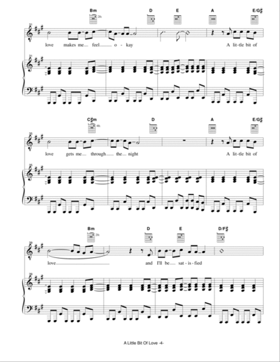 A Little Bit of Love A Little Bit of Love Voice scores gallery preview page 5