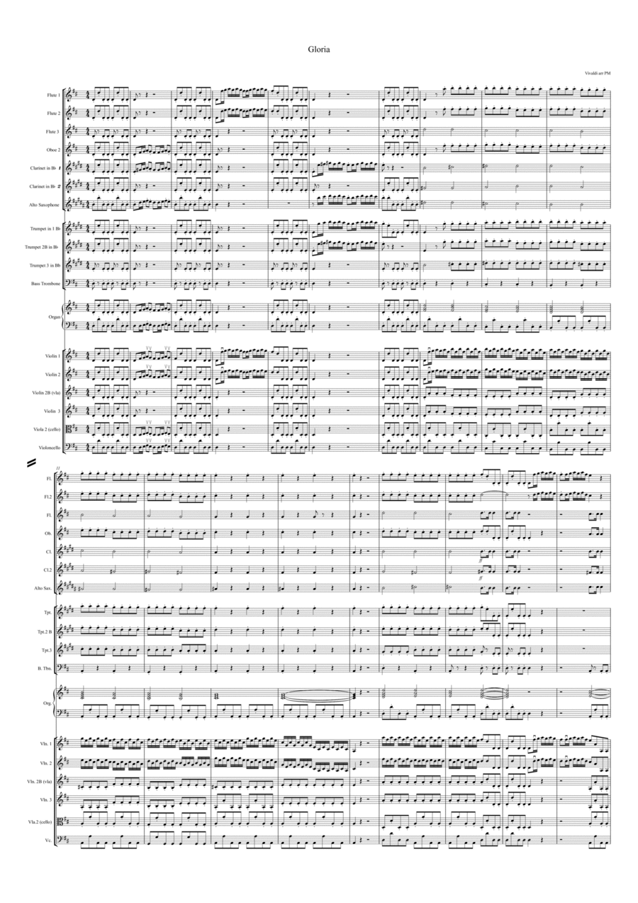 Gloria Chamber Orchestra scores gallery preview page 1