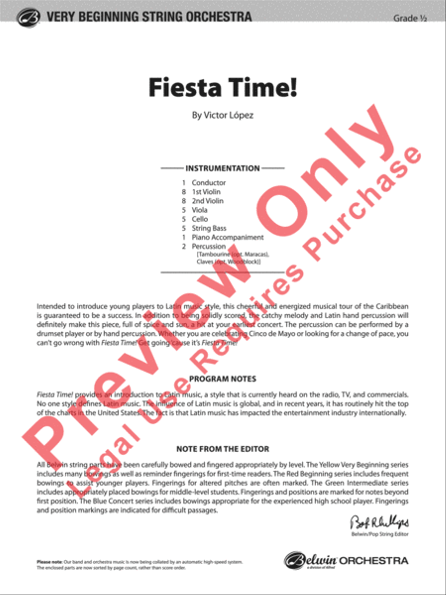 Fiesta Time! String Orchestra scores gallery preview page 2