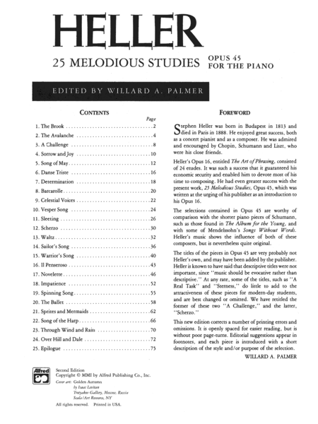 Heller -- Melodious Studies (Complete)