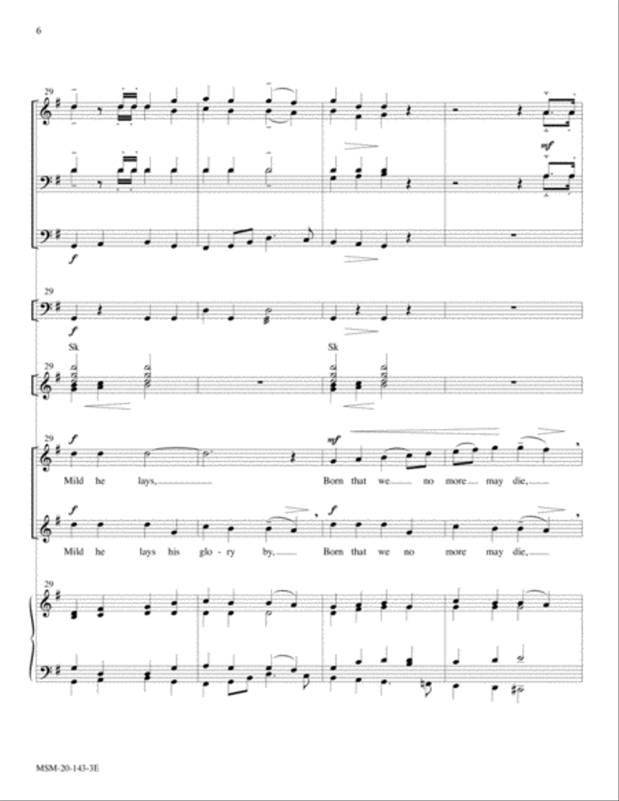 Hark! The Herald Angels Sing (Mendelssohn) 4-Part scores gallery preview page 6