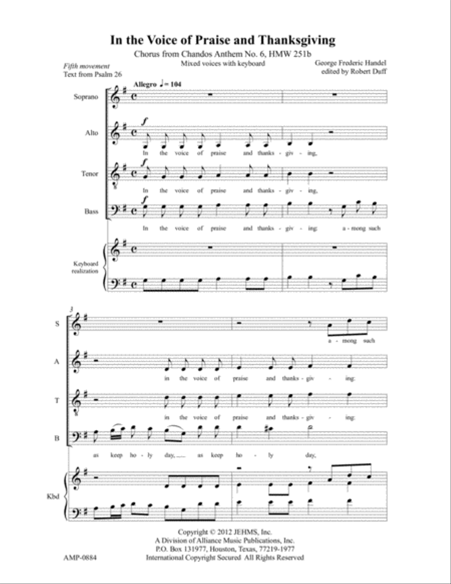 In the Voice of Praise and Thanksgiving Choir scores gallery preview page 2