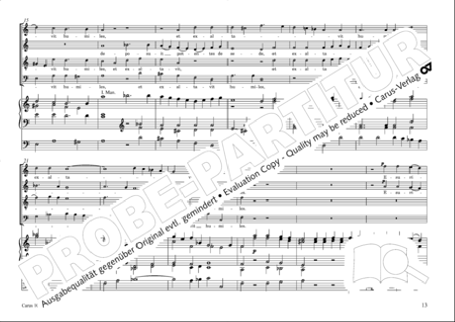 Magnificat in B 4-Part scores gallery preview page 14