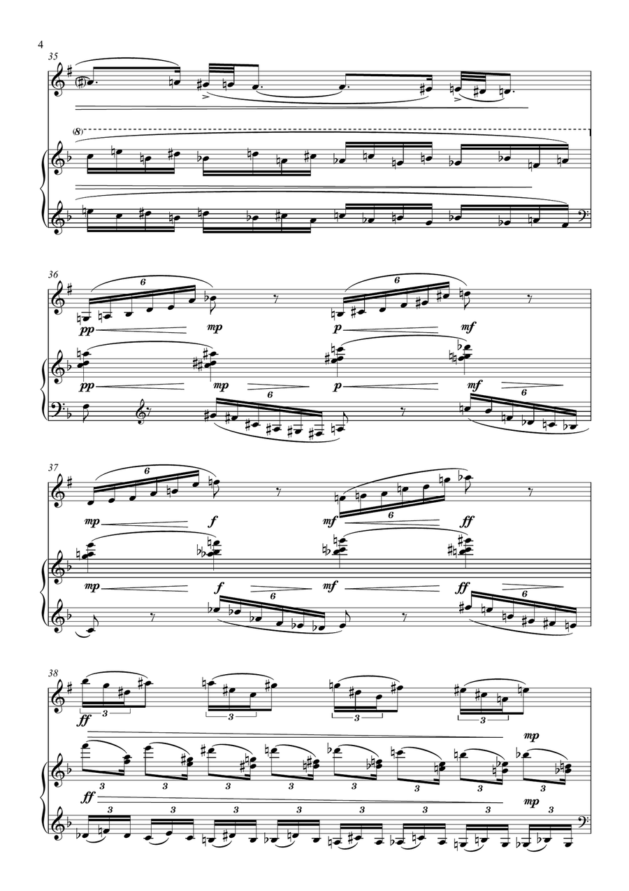Autumn Leaves (for B flat clarinet and piano) B-Flat Clarinet scores gallery preview page 4