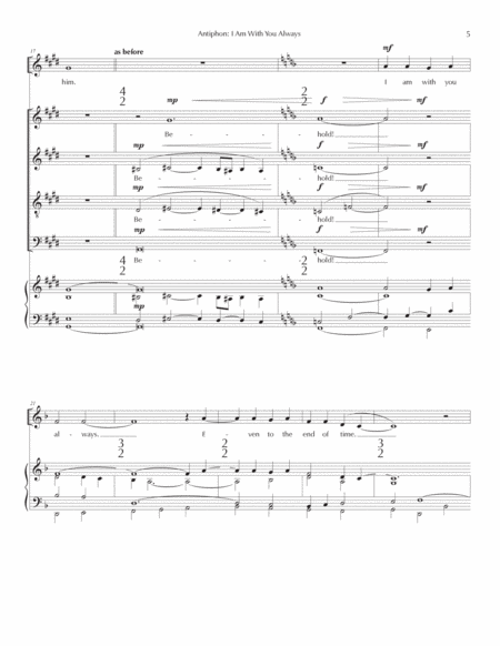 I Am With You Always (version for Solo Voice, SATB, organ)
