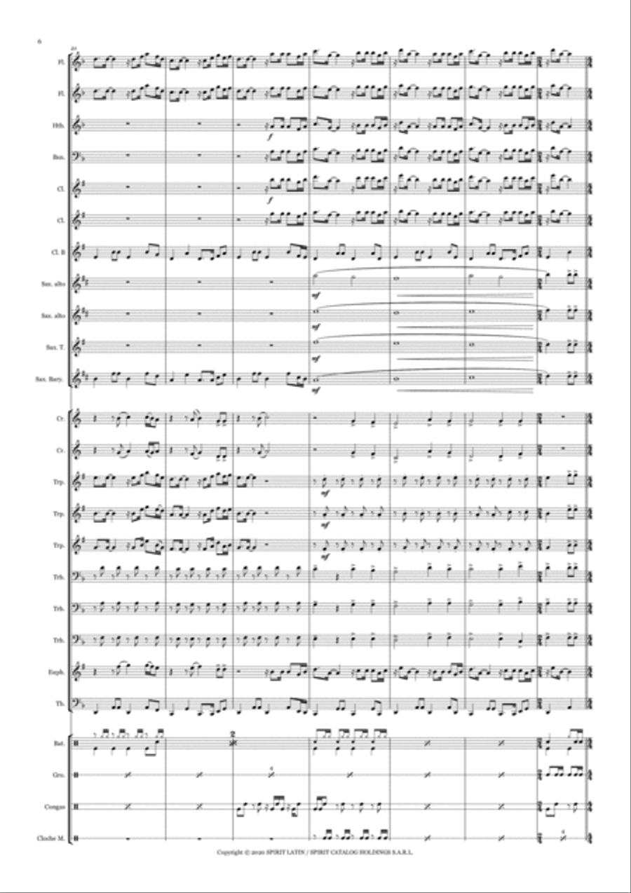 Cumbia Sobre El Mar Concert Band scores gallery preview page 6