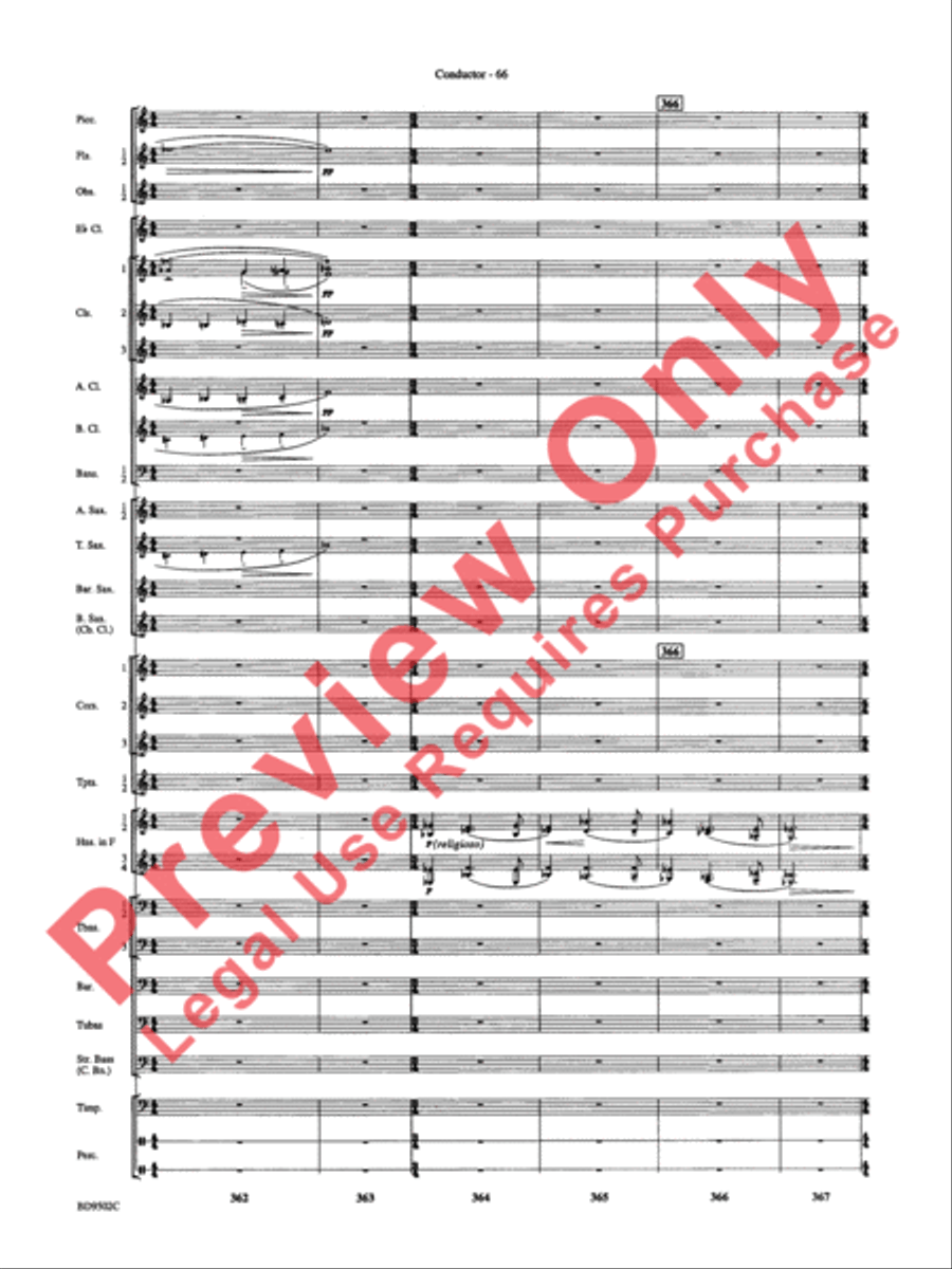 Symphony No. 3 for Band Concert Band scores gallery preview page 69