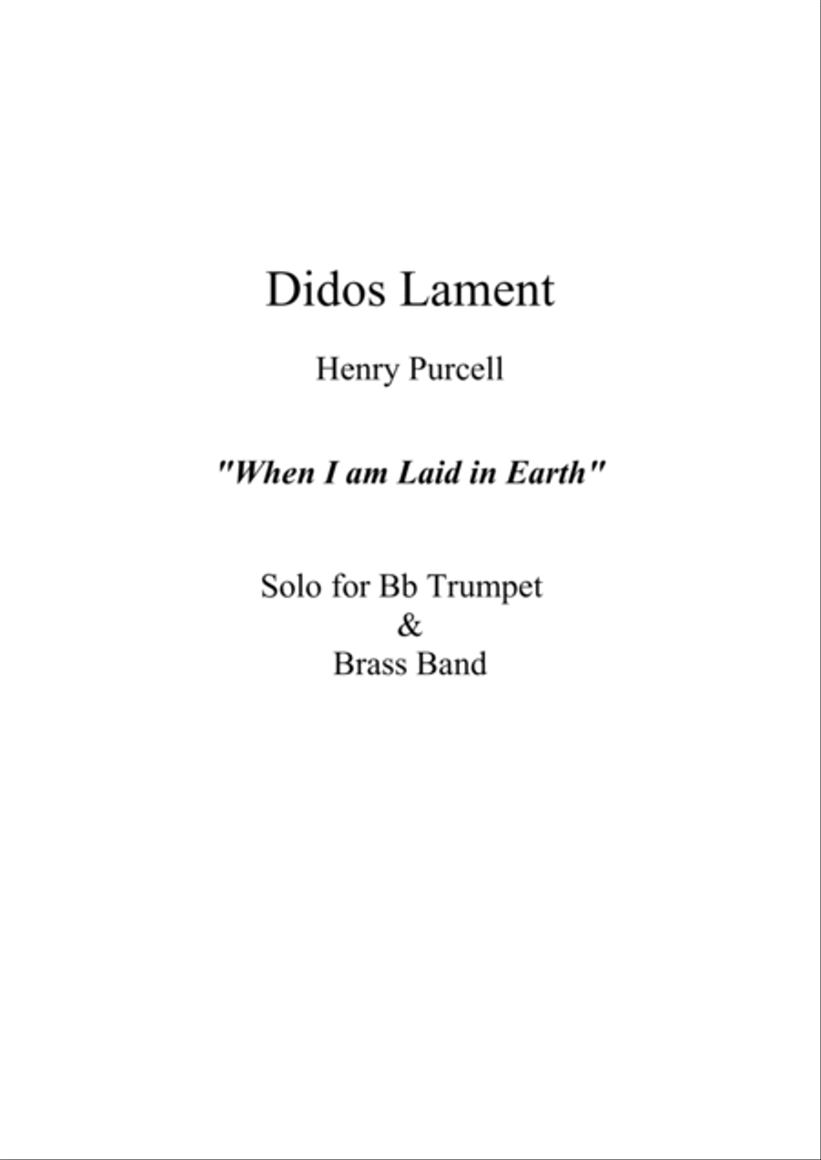 When I am Laid in Earth (Dido's Lament) Brass Band scores gallery preview page 3