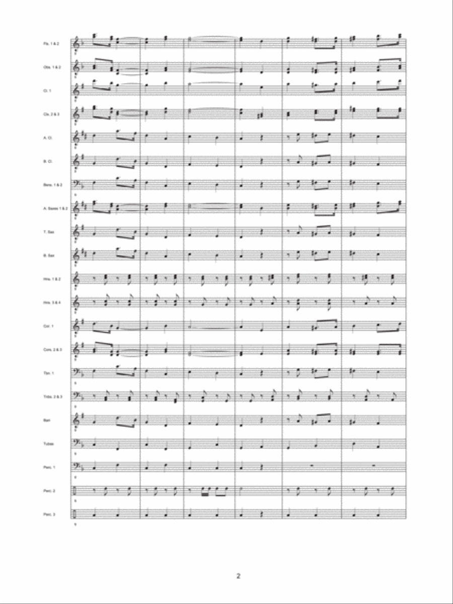 U.S.A. (Five Flags Suite) Concert Band scores gallery preview page 3