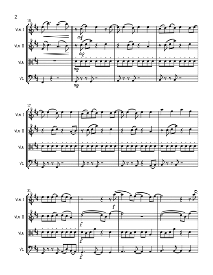 Stay String Quartet scores gallery preview page 2