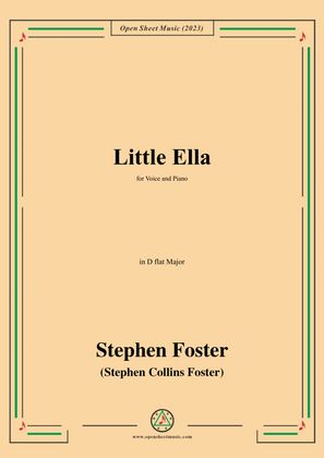 Book cover for S. Foster-Little Ella,in D flat Major