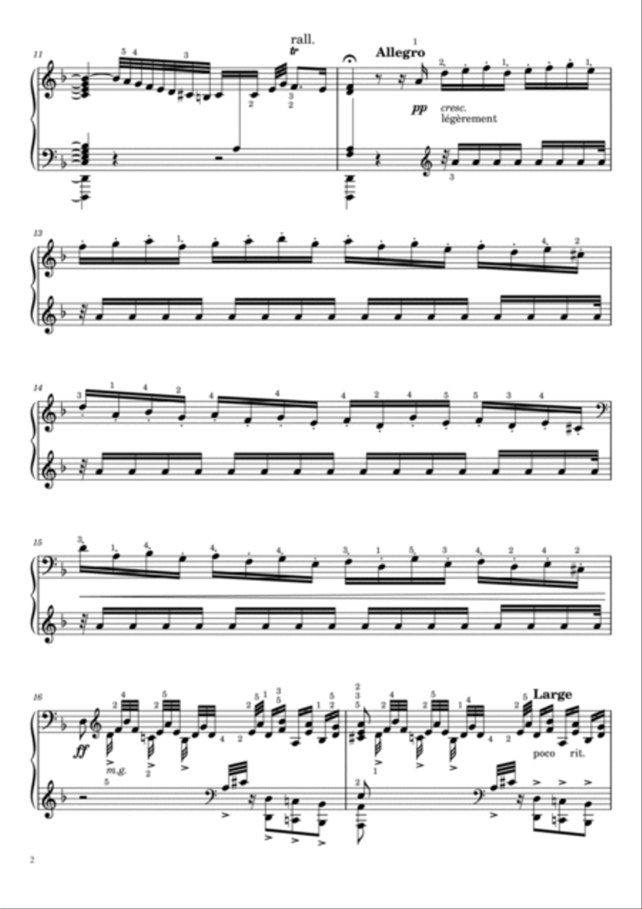 Toccata and Fugue in D Minor,BWV 565,J.S.Bach,Original Edition,With Fingering Piano Solo scores gallery preview page 2