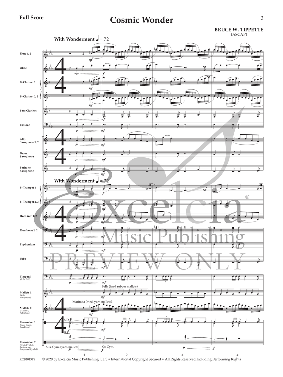 Cosmic Wonder (Score) Cosmic Wonder (Score) Concert Band scores gallery preview page 3