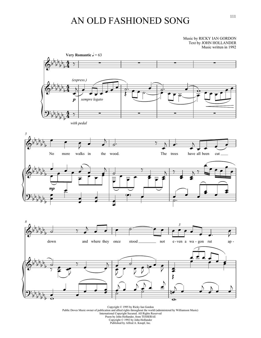An Old Fashioned Song Voice scores gallery preview page 1