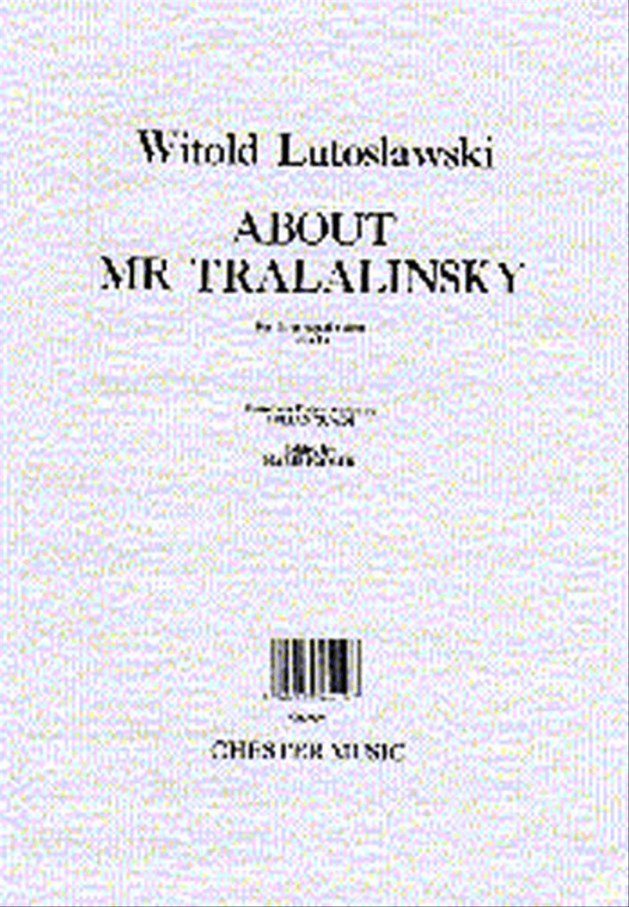 About Mr. Tralalinski SSA scores gallery preview page 1