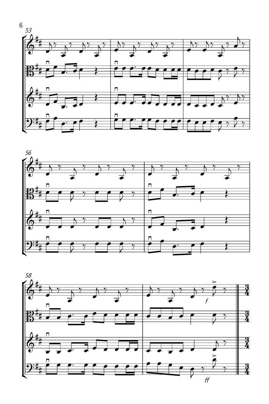 8 Easy Christmas Trios for Strings String Trio scores gallery preview page 6
