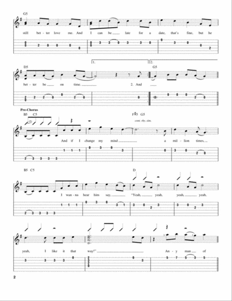 Any Man Of Mine Acoustic Guitar scores gallery preview page 2