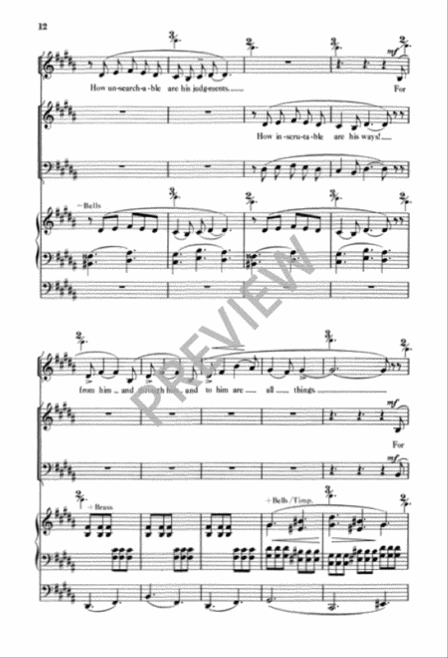 A Prayer for Us 4-Part scores gallery preview page 14