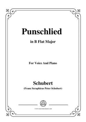 Book cover for Schubert-Punschlied (duet) in B flat Major,for voice and piano