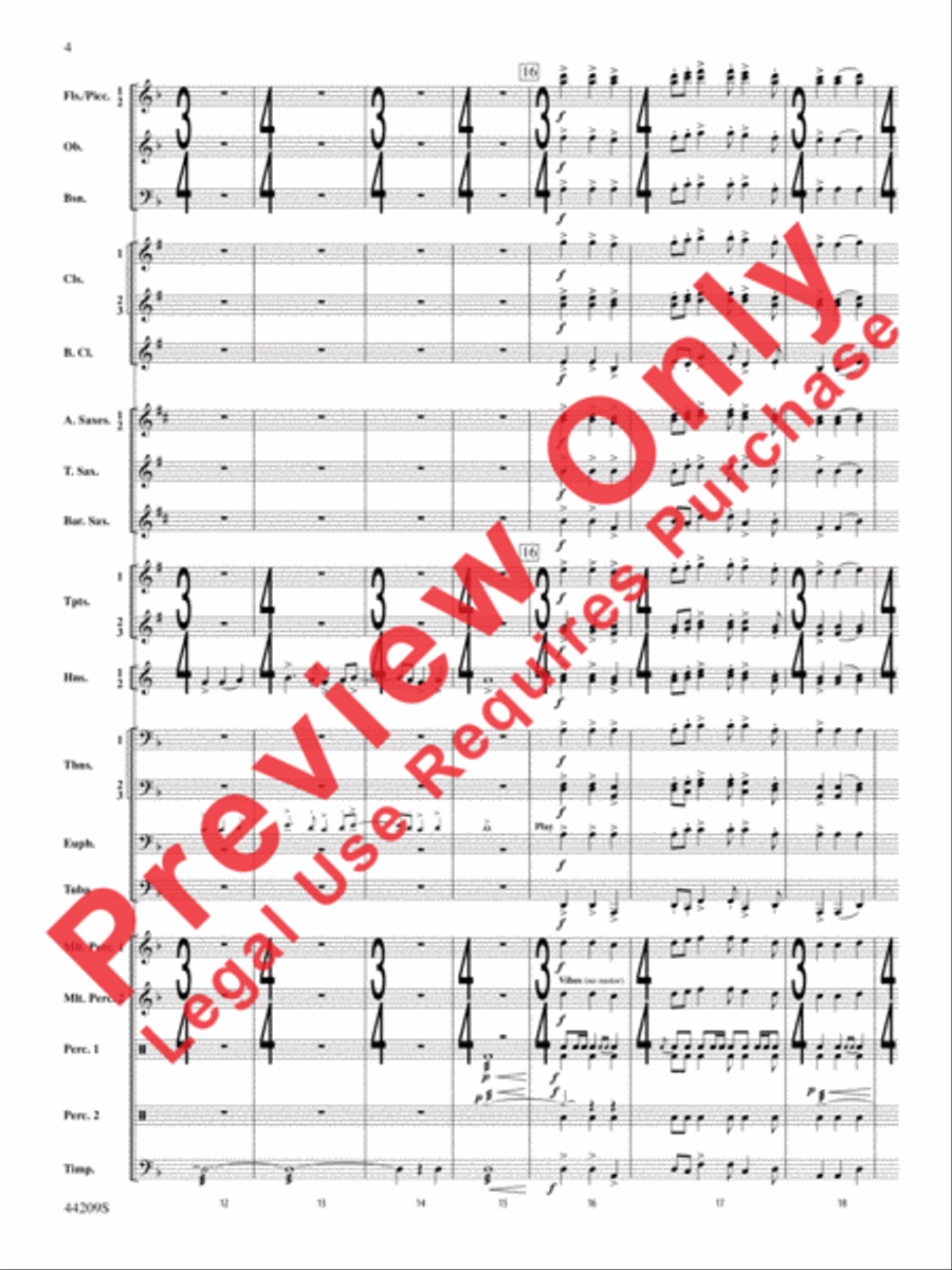 Gaudete Concert Band scores gallery preview page 5