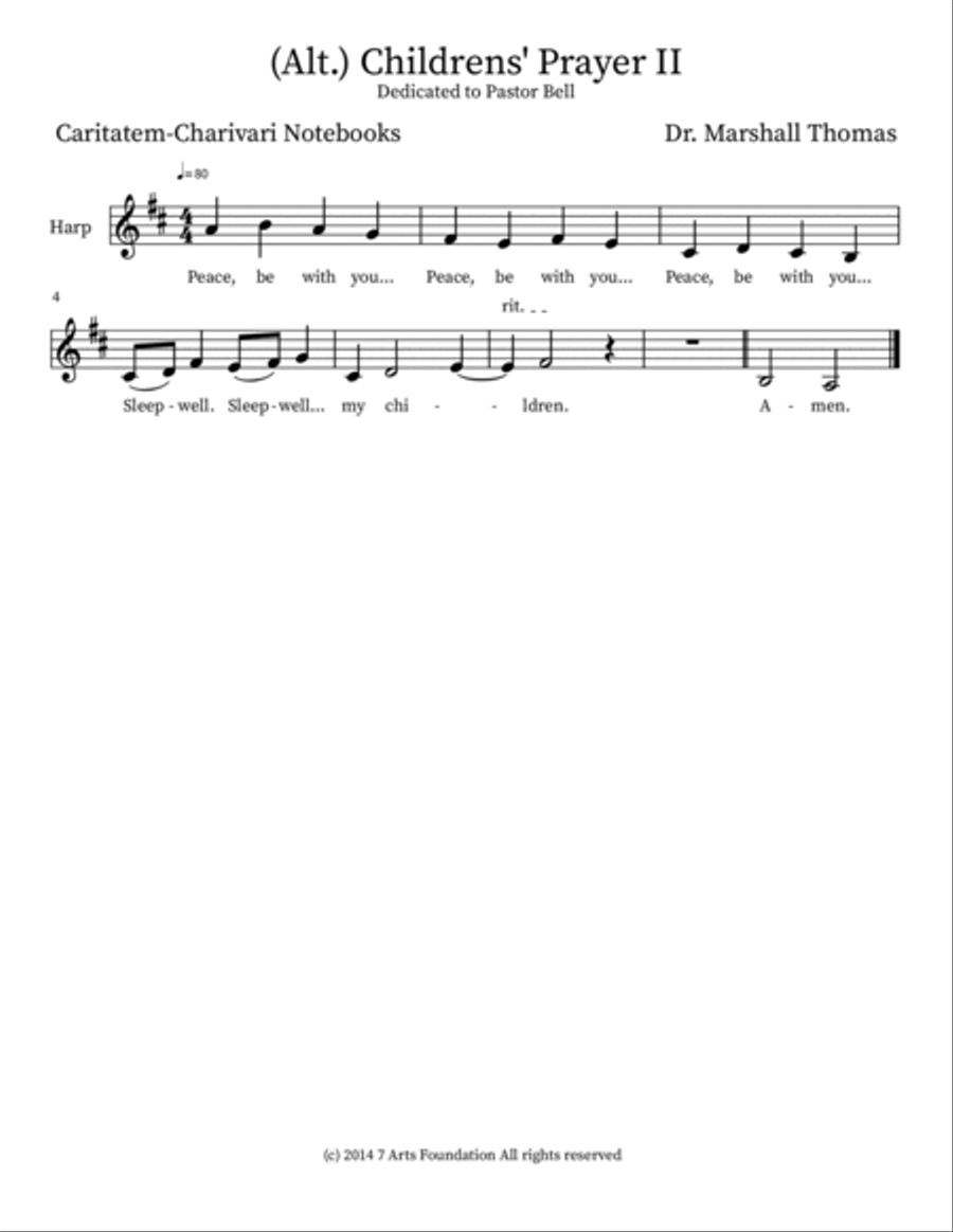 (Alt.) Childrens' Prayer II Percussion scores gallery preview page 3