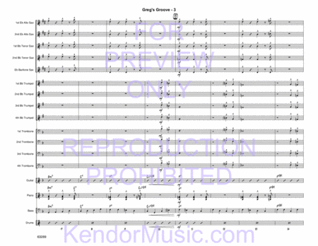 Greg's Groove (based on the chord changes to 'Bags' Groove' by Milt Jackson) (Full Score)