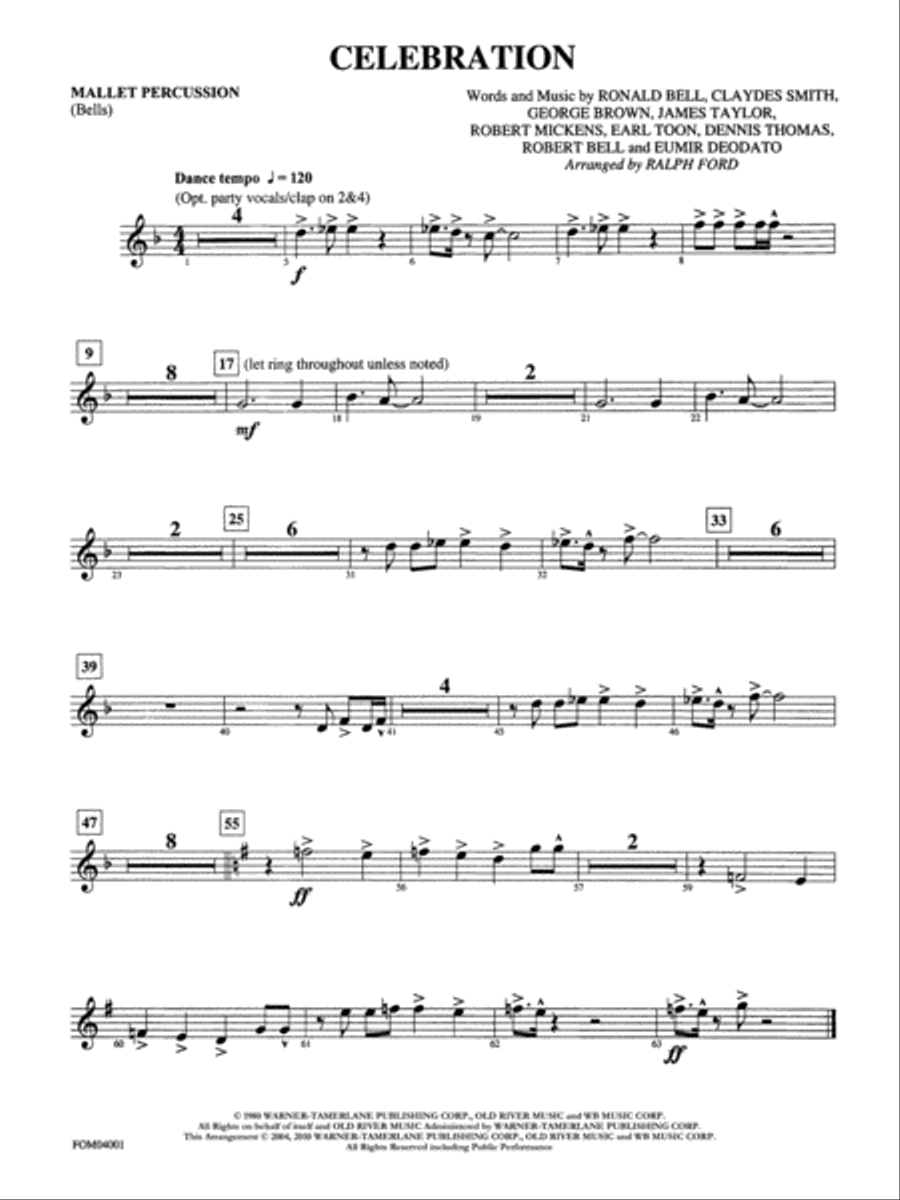 Celebration: Mallets Celebration: Mallets Full Orchestra scores gallery preview page 1